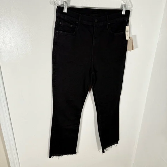 NWT MOTHER Insider Mid-Rise Crop Step Fray Jeans Not Guilty